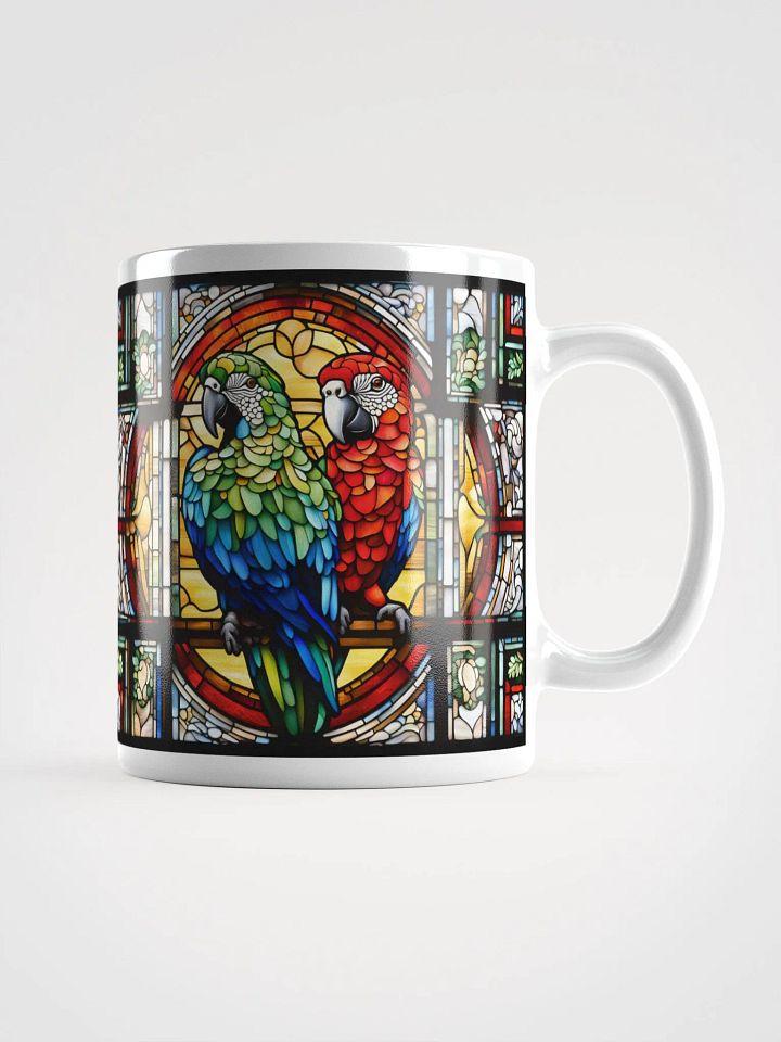 #003 - Macaw Sweethearts Stained Glass Mug product image (1)
