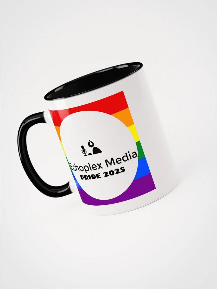 Pride 2025 Coffee Mug - White with Colored Handles product image (2)