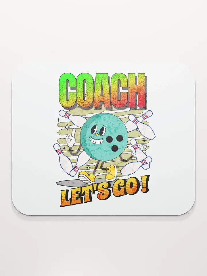 Retro Mascot Coach Bowling Enthusiastic Mouse Pad product image (2)