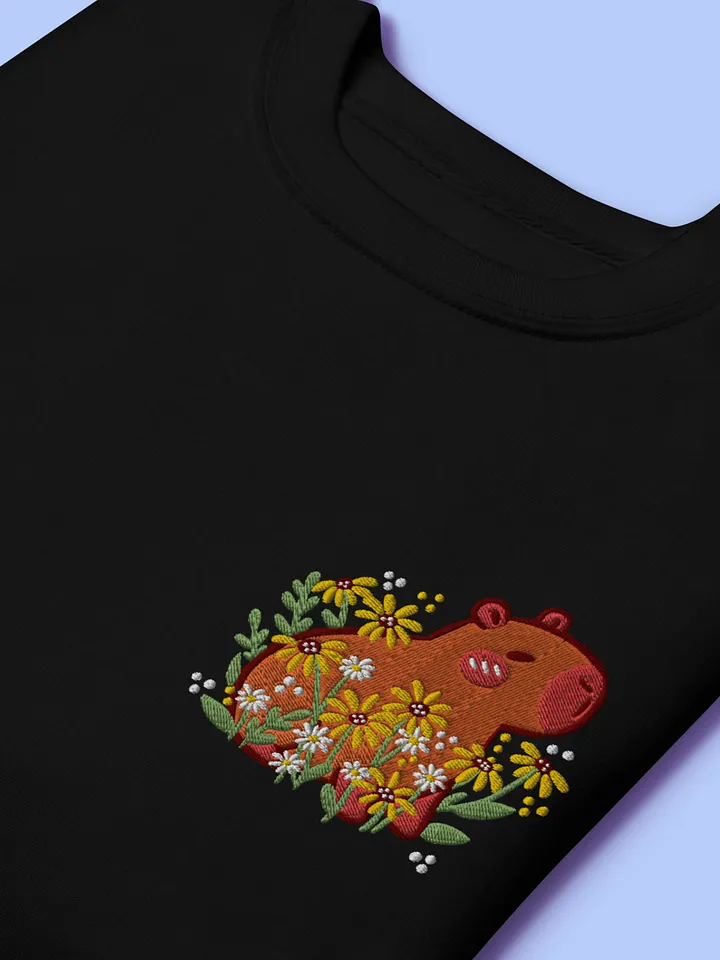 Whimsical Capybara Daisy Sweatshirt product image (2)