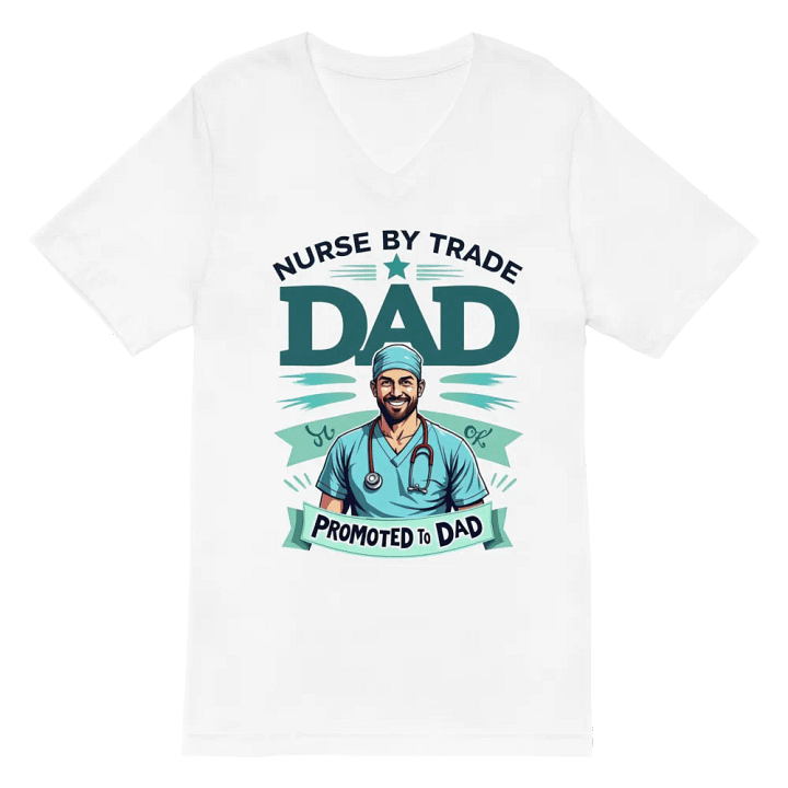 Promoted to Dad Nurse V-Neck Tee product image (2)