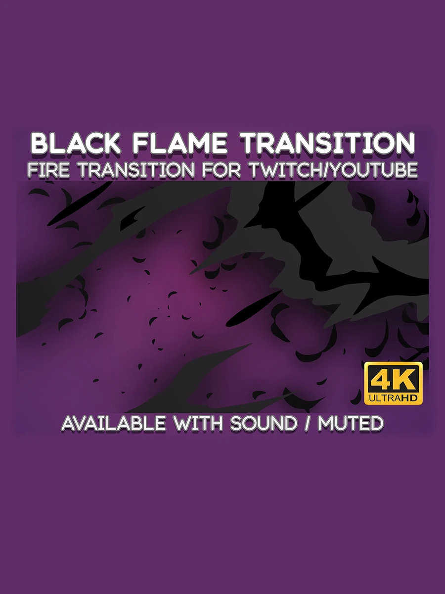Black Fire Video Transition - Cartoon Fire Transition for Twitch Stream and YouTube Video product image (3)