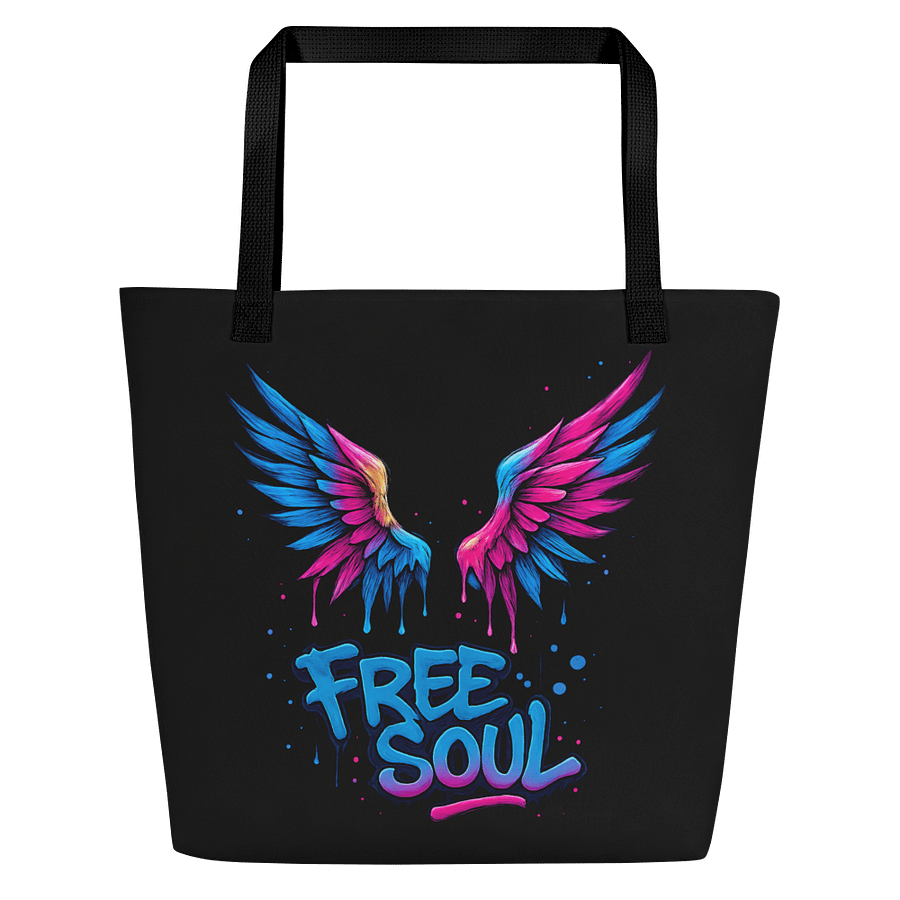 Free Soul Tote Bag – Colorful Angel Wings Street Style Tote product image (1)