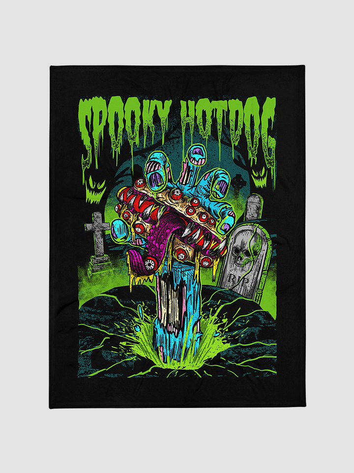Spooky Hotdog Creature Feature Throw Blanket product image (2)