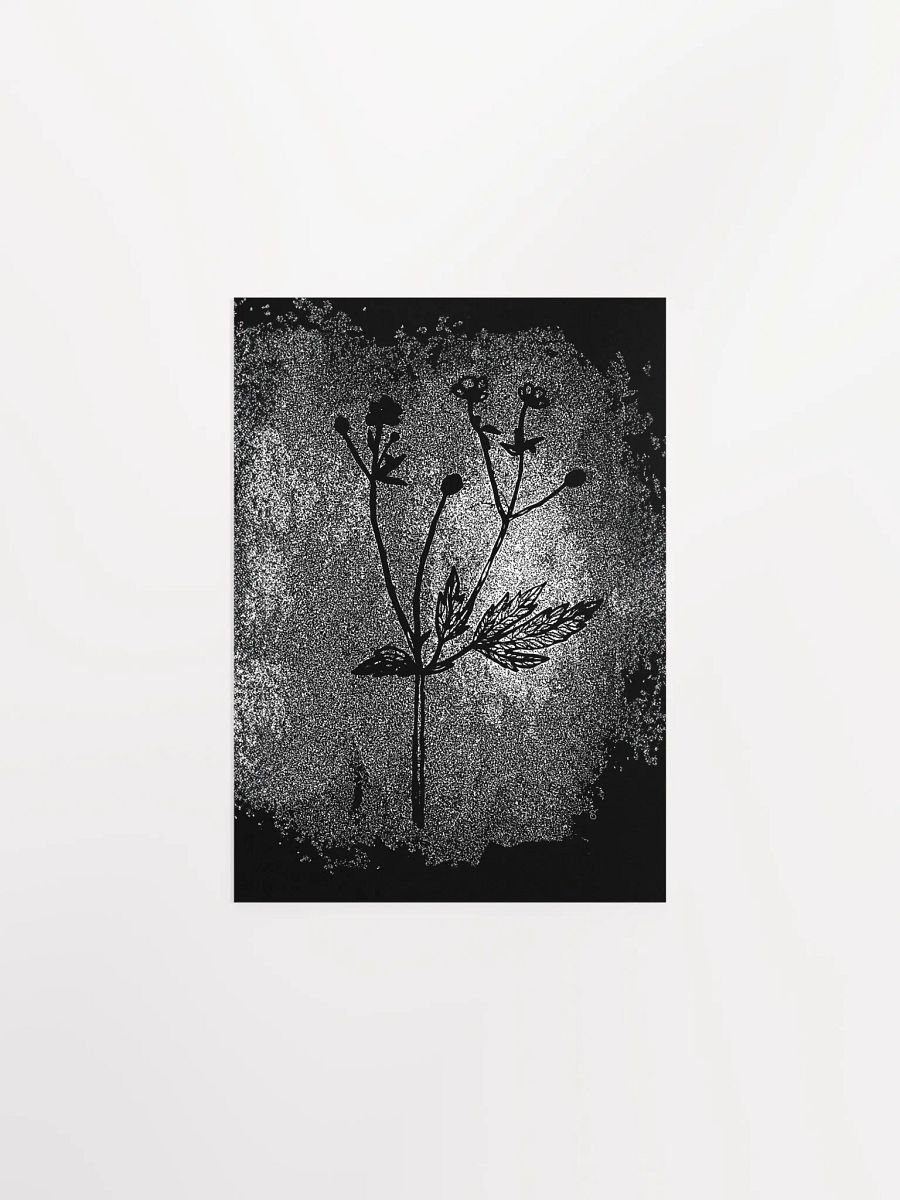 Silhouette Botanical Bliss Matte Poster - Wild Flowers Dark Stylish product image (1)