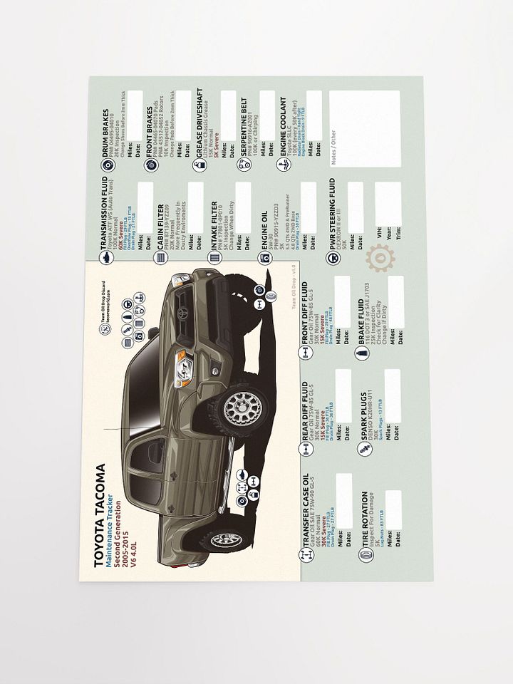 2nd GEN MAINTENANCE TRACKER V1.0 - Pyrite product image (2)