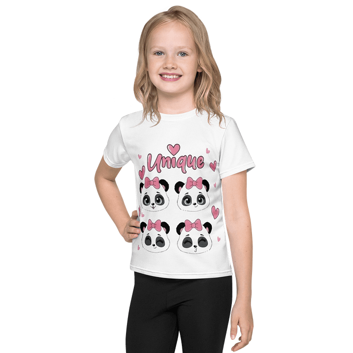 Kids Crew Neck T-Shirt Cute Pandas All Over Print product image (1)