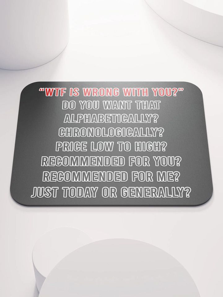 WTF Is Wrong Mouse Pad product image (1)