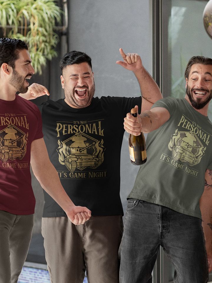 Game Night Shirt for Board Gamers - It's not Personal - Meeple Riding Tank product image (2)