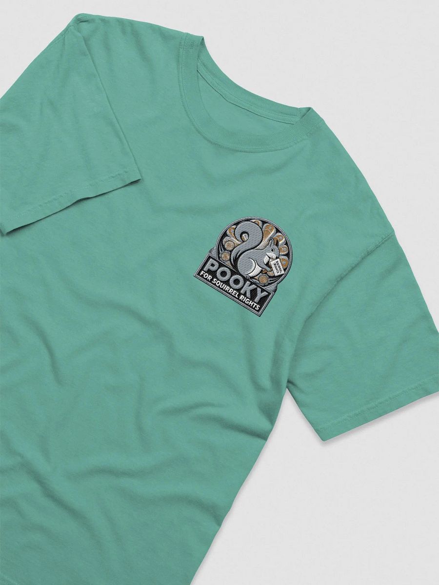 Embroidered Super Soft Traditional Fit Tee: Pooky For Squirrel Rights Arch product image (3)