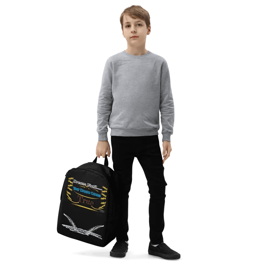 Dream Until.. Your Dream Comes True - Black - Minimalist Backpack product image (5)