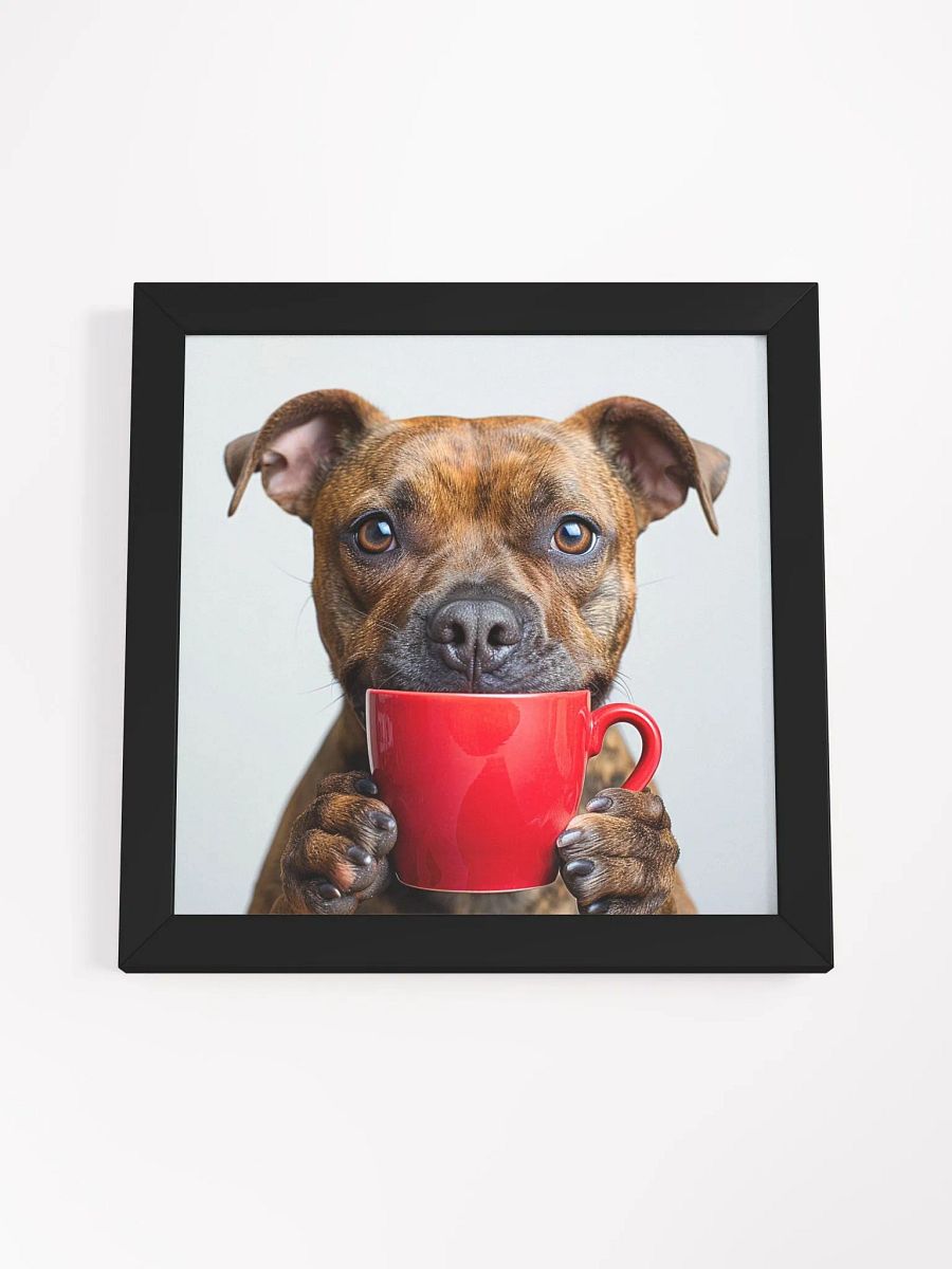 Coffee Lover Cute Staffordshire Terrier Dog Art product image (3)