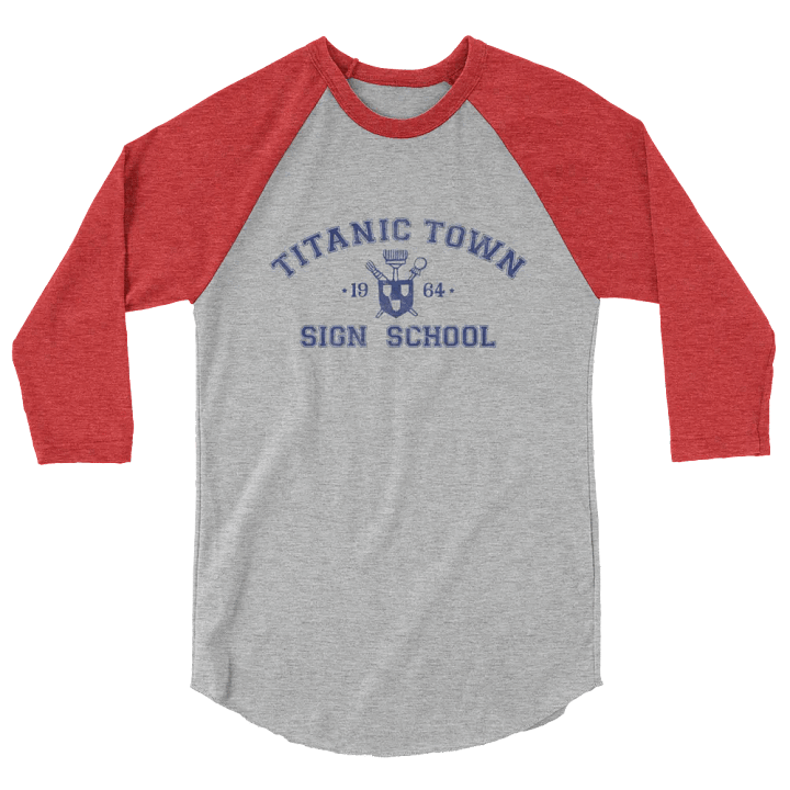 3/4 sleeve raglan baseball shirt - Campus - Blue Lettering product image (2)