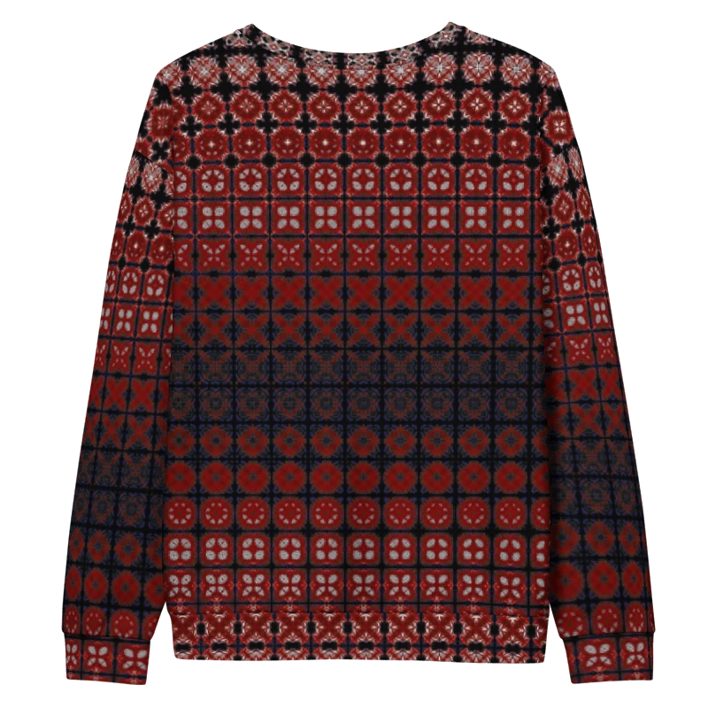 Abstract Red Squares Unisex All Over Print Sweatshirt product image (9)