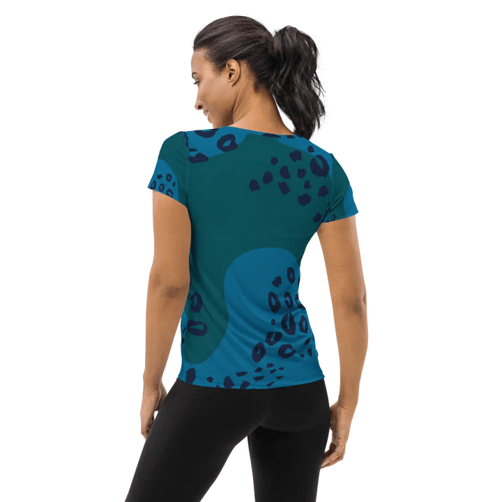Teal Animal Print Women's Sports Tee product image (2)