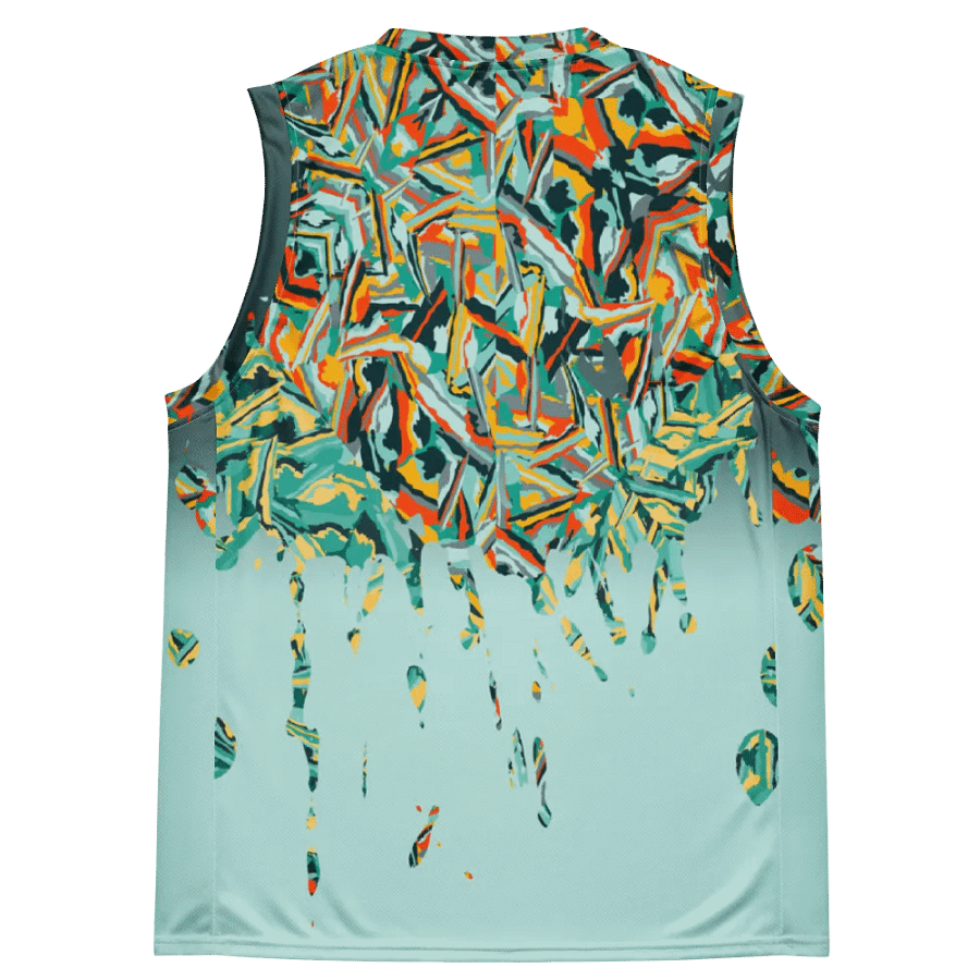 Colorful Destruction | Recycled Unisex Basketball Jersey product image (7)