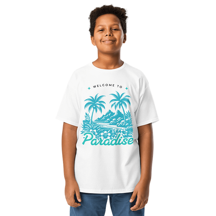 "Welcome to Paradise" Unisex Youth Tee product image (21)