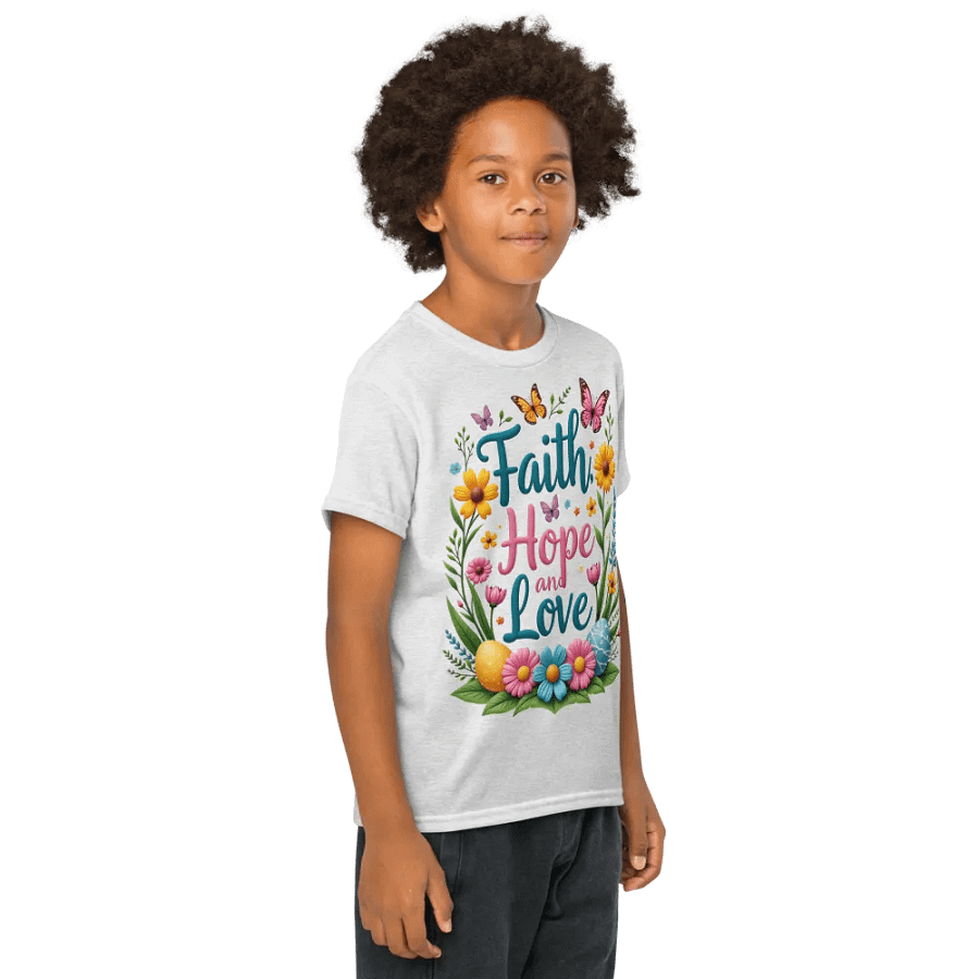Faith Hope and Love Youth Sports Tee product image (69)
