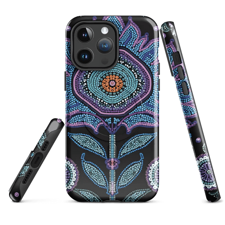 Faux Beaded Floral Bloom MagSafe® Tough iPhone® Case product image (1)