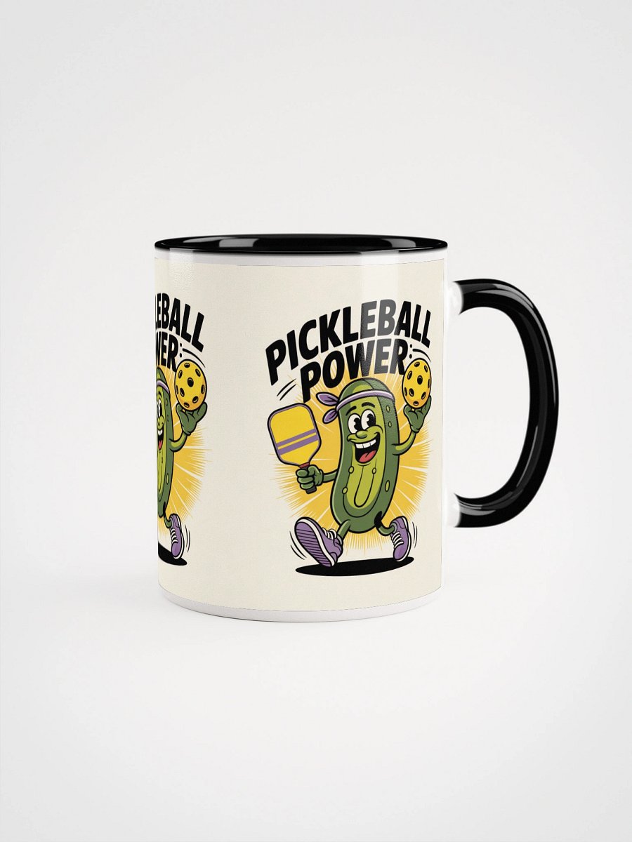 Pickleball Power Mug – Fun Pickle Character with Paddle product image (2)