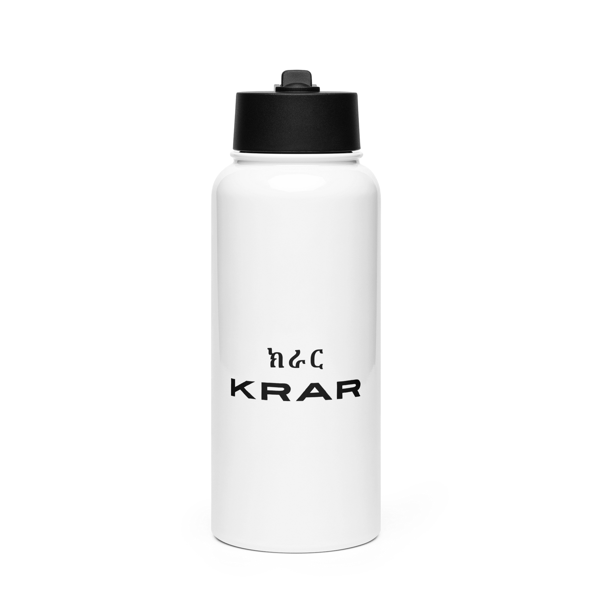 KRAR Ge'ez Stainless Steel Water Bottle with a Straw Lid product image (1)