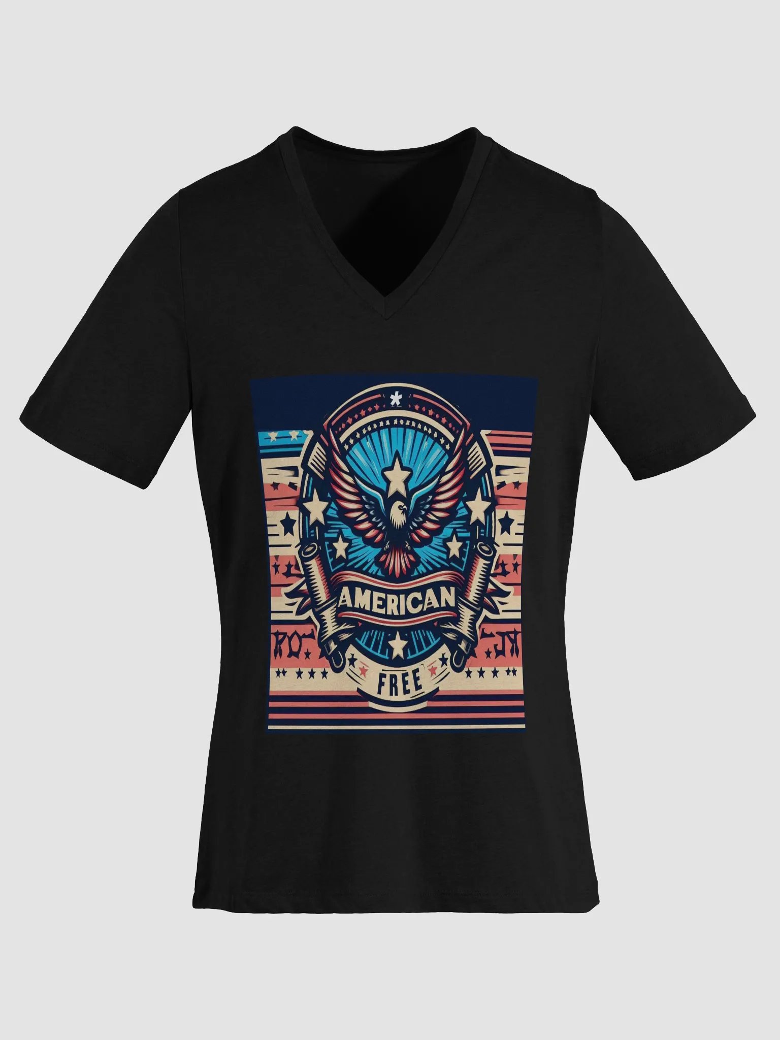 Patriotic Eagle Freedom V-Neck Tee product image (1)