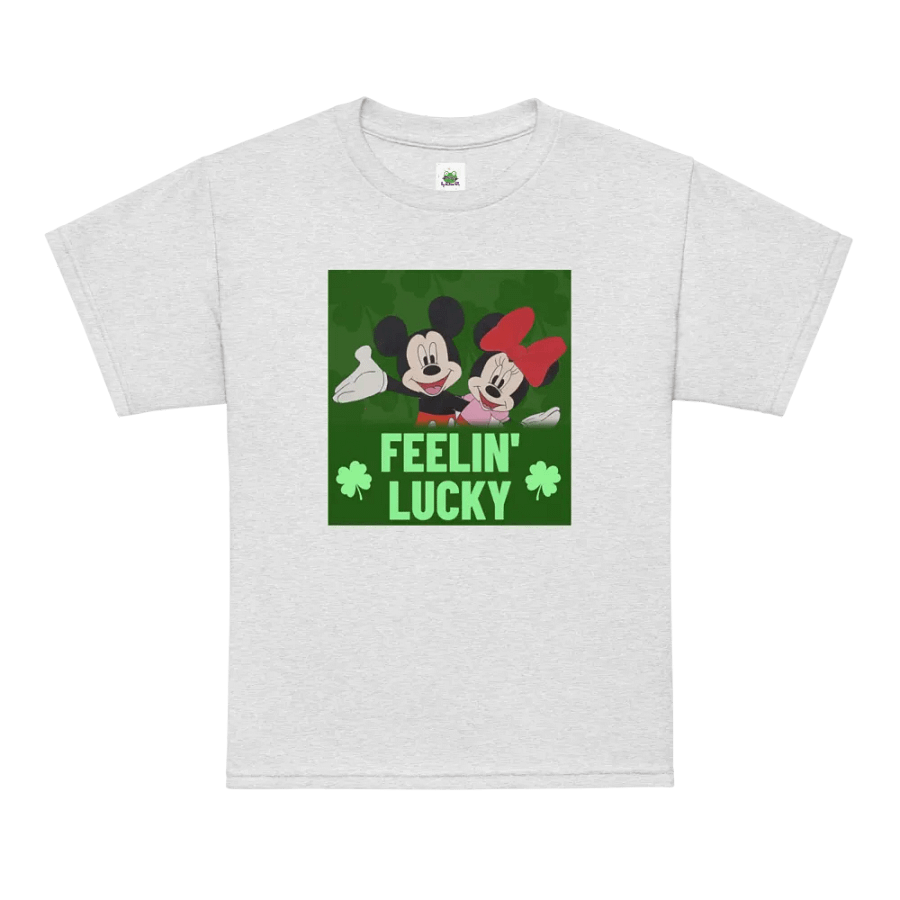 Mickey and Minnie mouse green style (art by Dina R.) acrylic painting picture - Gildan Youth Sports Tee product image (36)