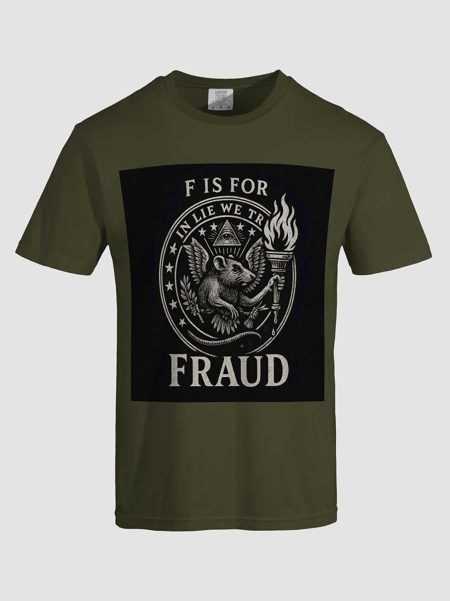 F is for fraud garment-dyed heavy weight t-shir tby dark alphabet product image (5)