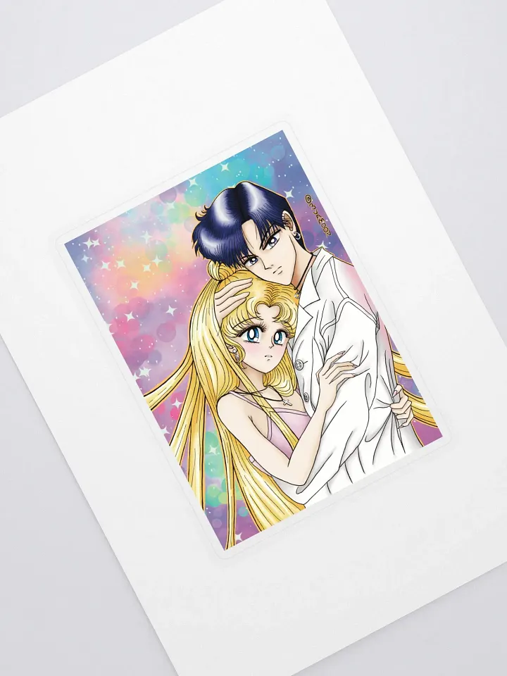Usagi x Mamoru Sailor Moon fan art sticker product image (1)
