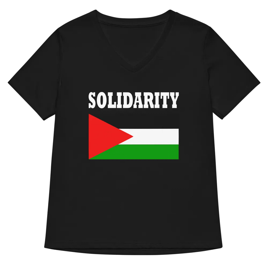Solidarity Flag Fitted V-Neck T-Shirt product image (5)