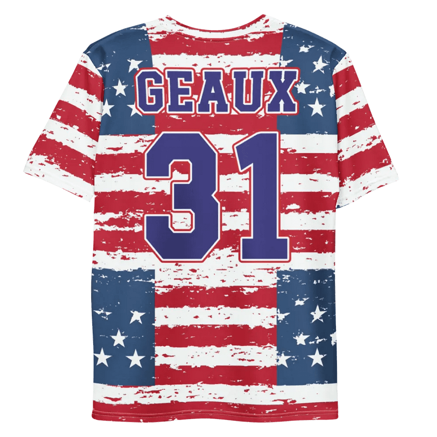 Geaux 31 (On Back) - Flag Style Pattern Tee product image (9)