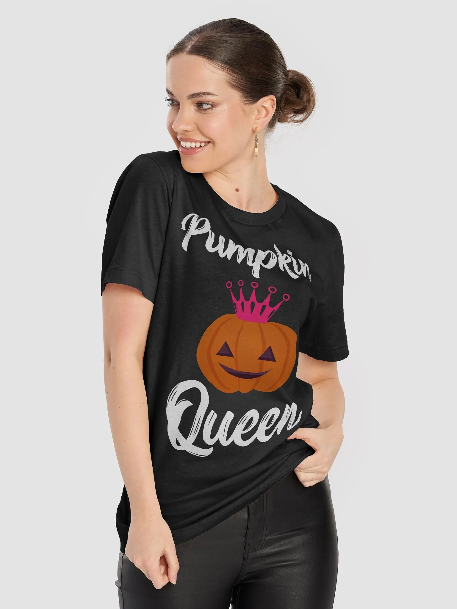 👑 Pumpkin Queen T-Shirt | Cute Halloween Fall Shirt | Fun Pumpkin Crown Graphic Tee product image (47)