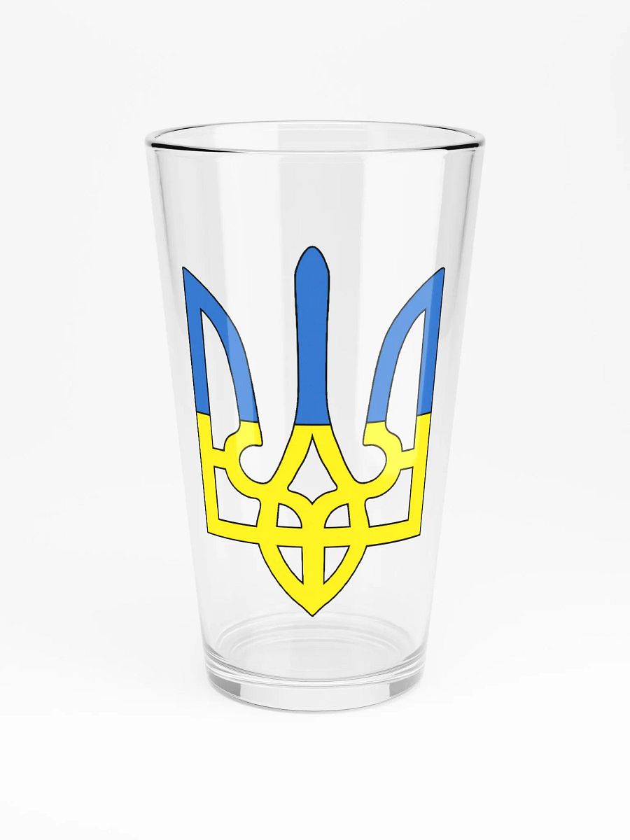 Ukraine - Tryzub - Blue & Yellow - Shaker Pint Glass product image (3)
