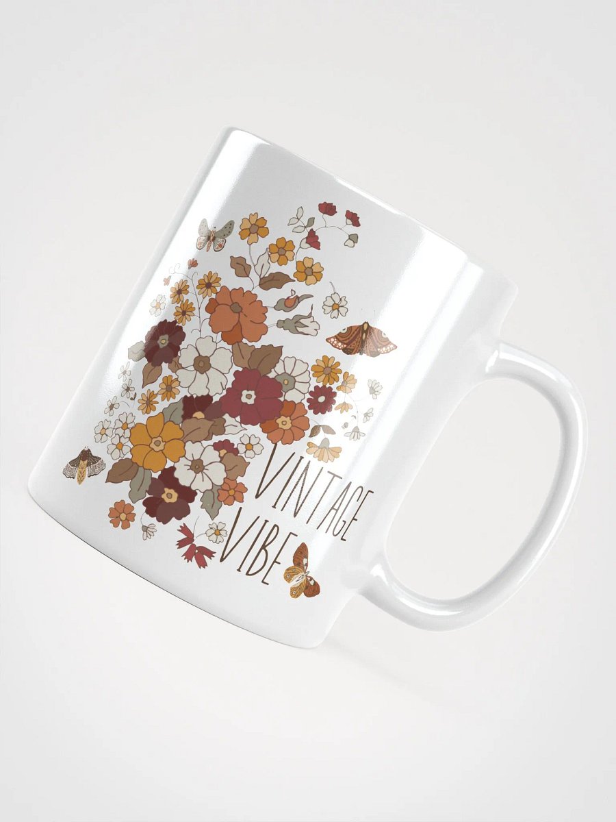 Vintage Vibe Retro Boho Butterfly & Floral Ceramic Mug product image (6)