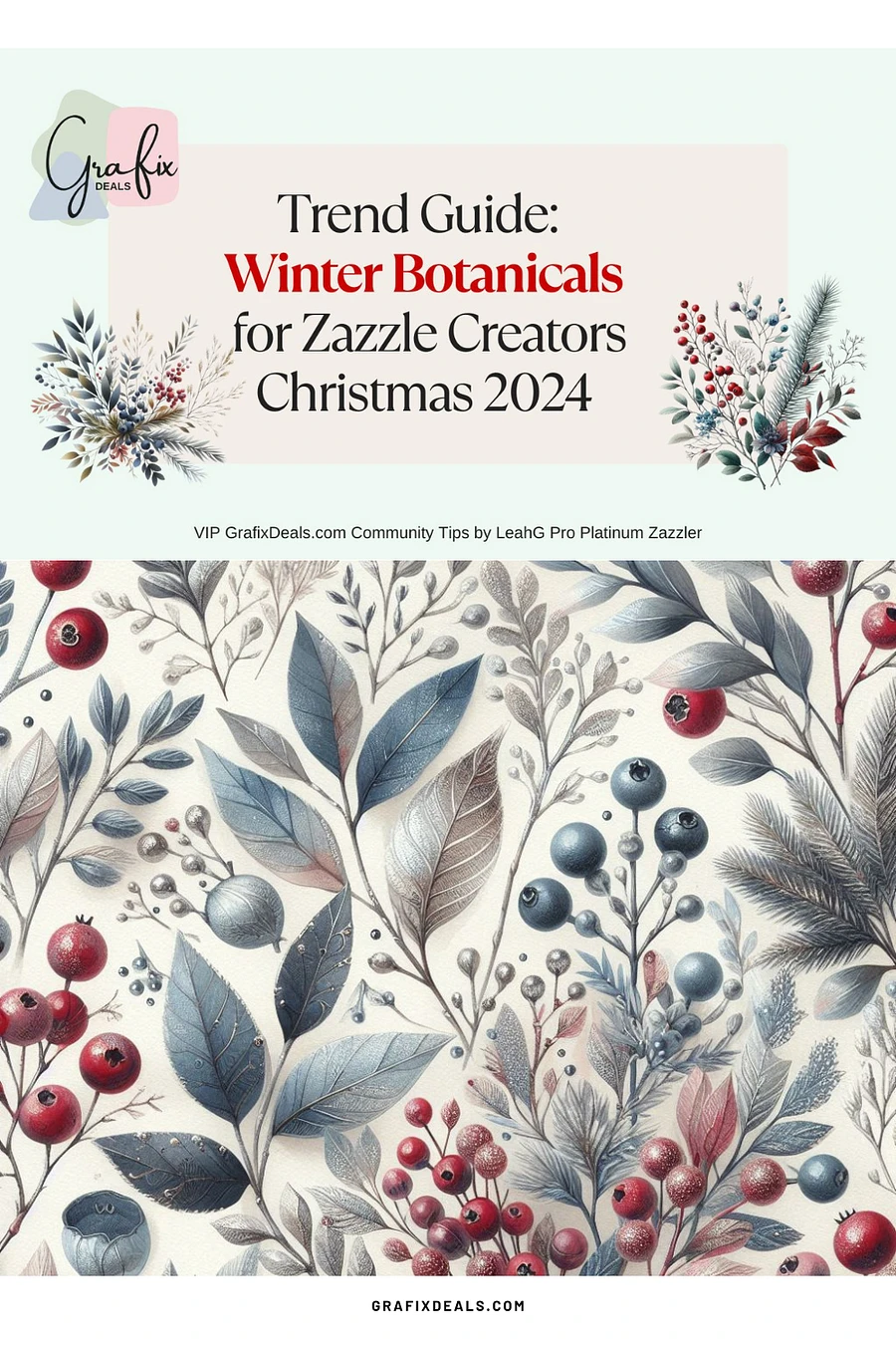 Winter Botanicals Trends Guide for Zazzle Creators - Print on demand Product Ideas product image (1)