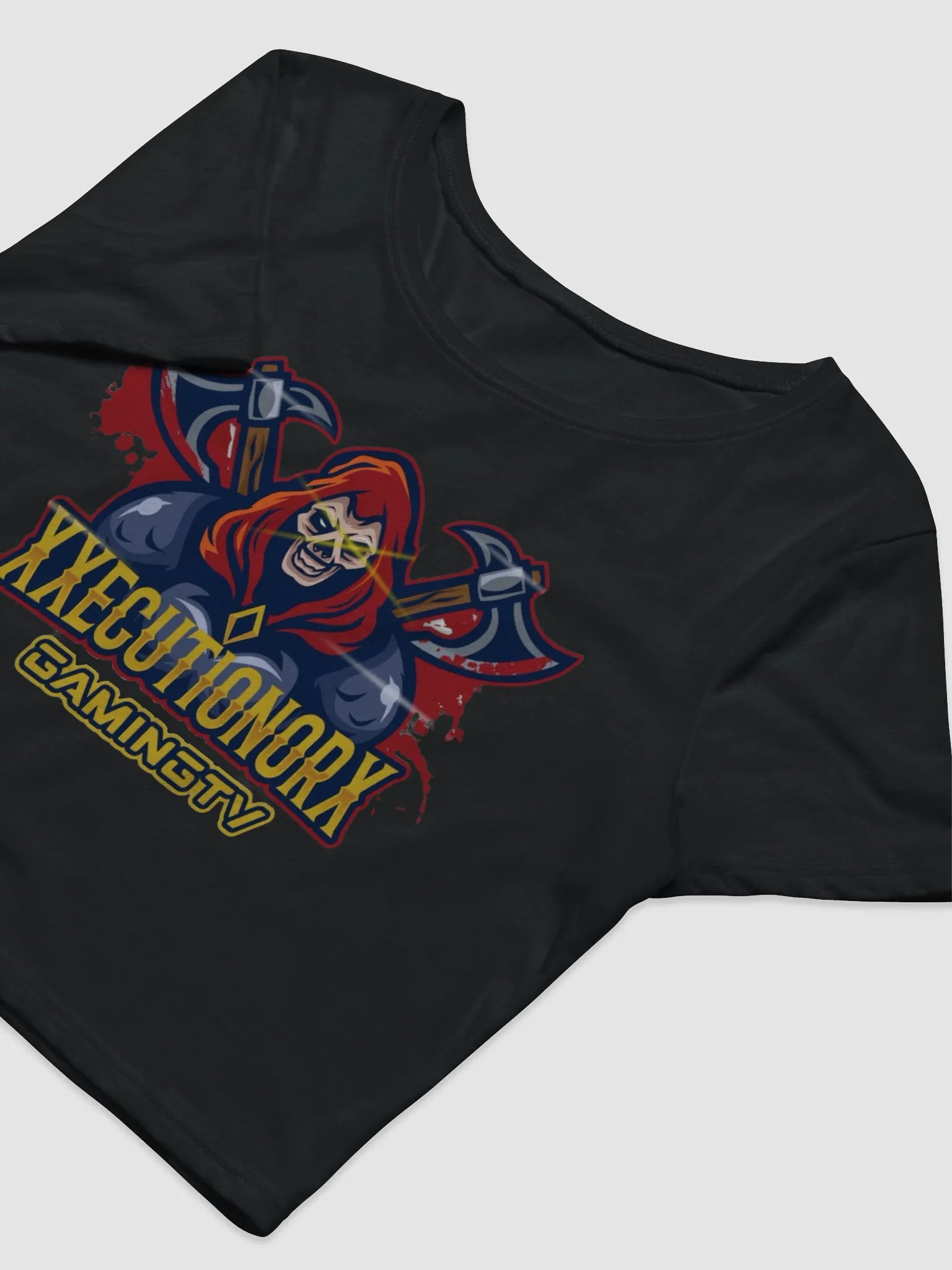 Skull-Faced Gamer Crop Tee product image (14)