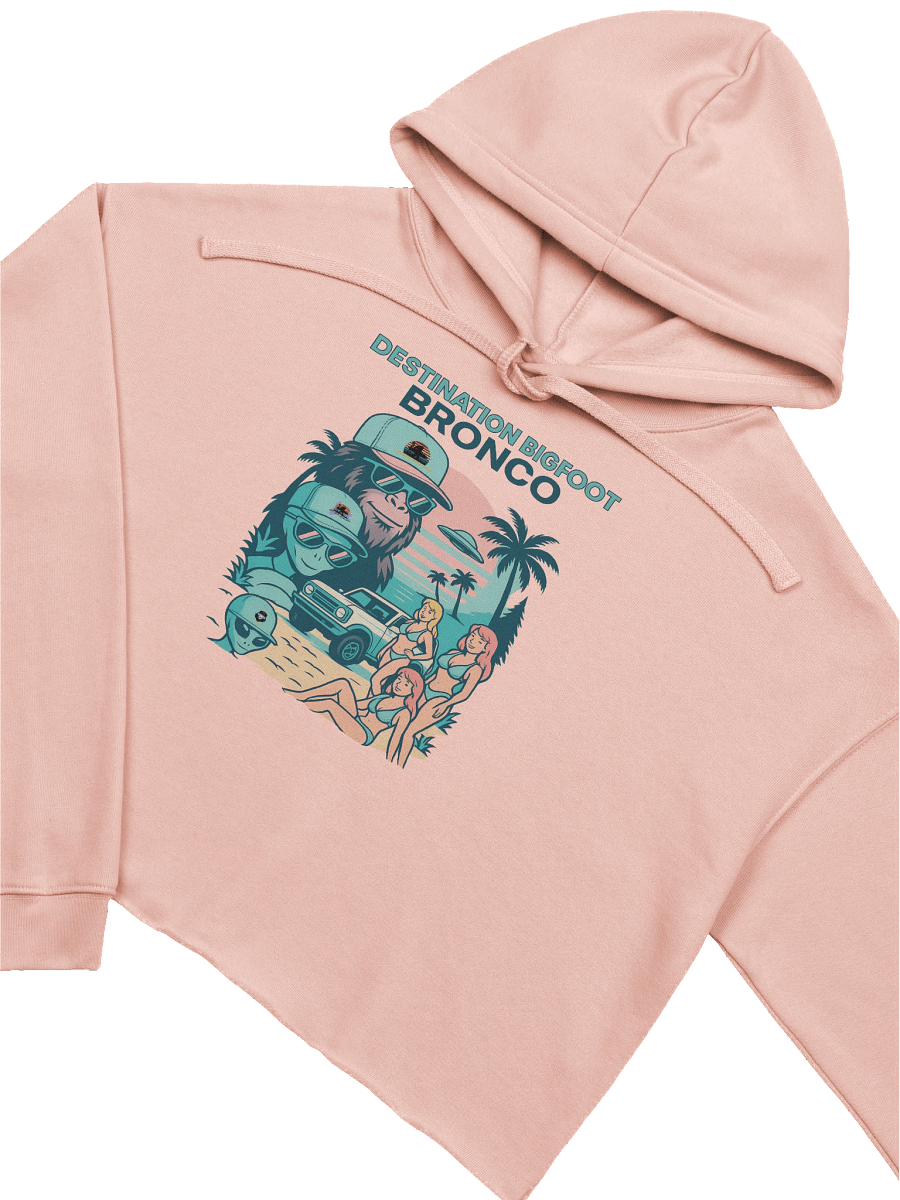 Destination Bigfoot Bronco Best Friend's Bella+Canvas Fleece Women's Crop Hoodie (Multiple Colors Available) product image (21)