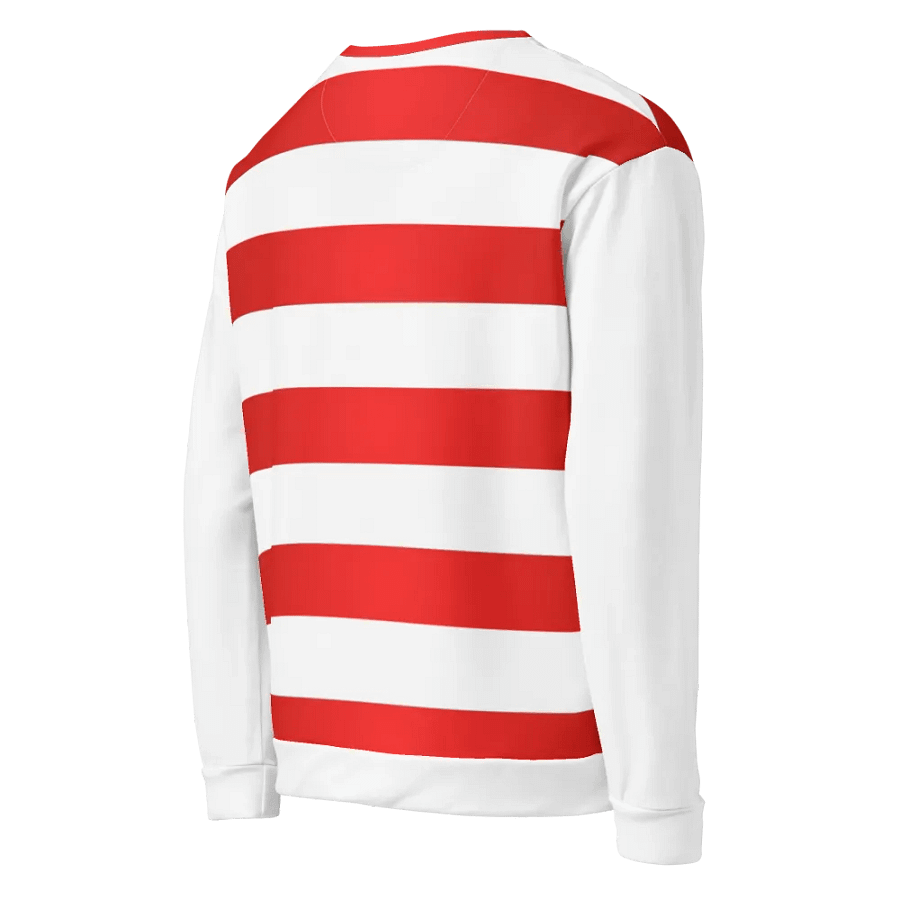 Gradient Red and White Striped Sweatshirt product image (4)