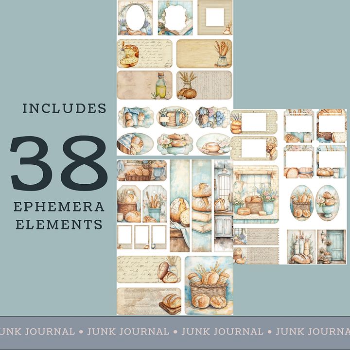 For The Love of Bread - Printable Ephemera Set 1 V3 product image (2)