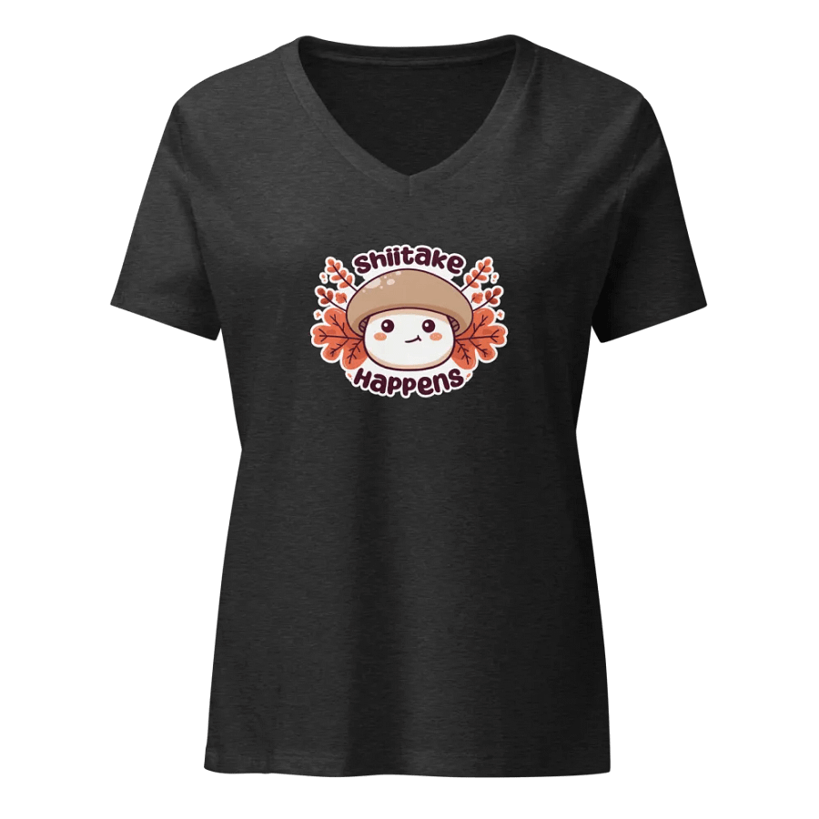 *Limited Time* Shiitake Happens V-Neck T-Shirt (Dark) product image (3)