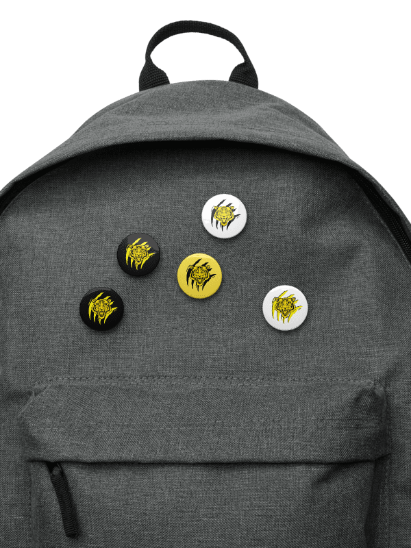 Juego de botones y pins de tigre rugiente product image (5)
