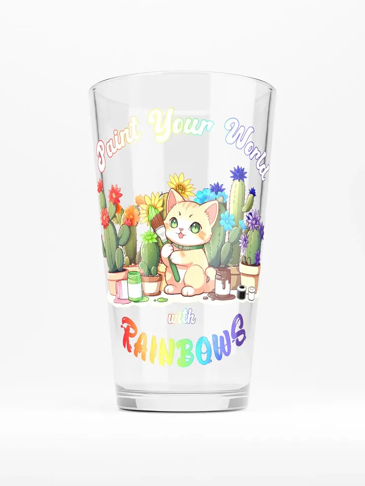 Rainbow Kitten Artist Pint Glass product image (1)