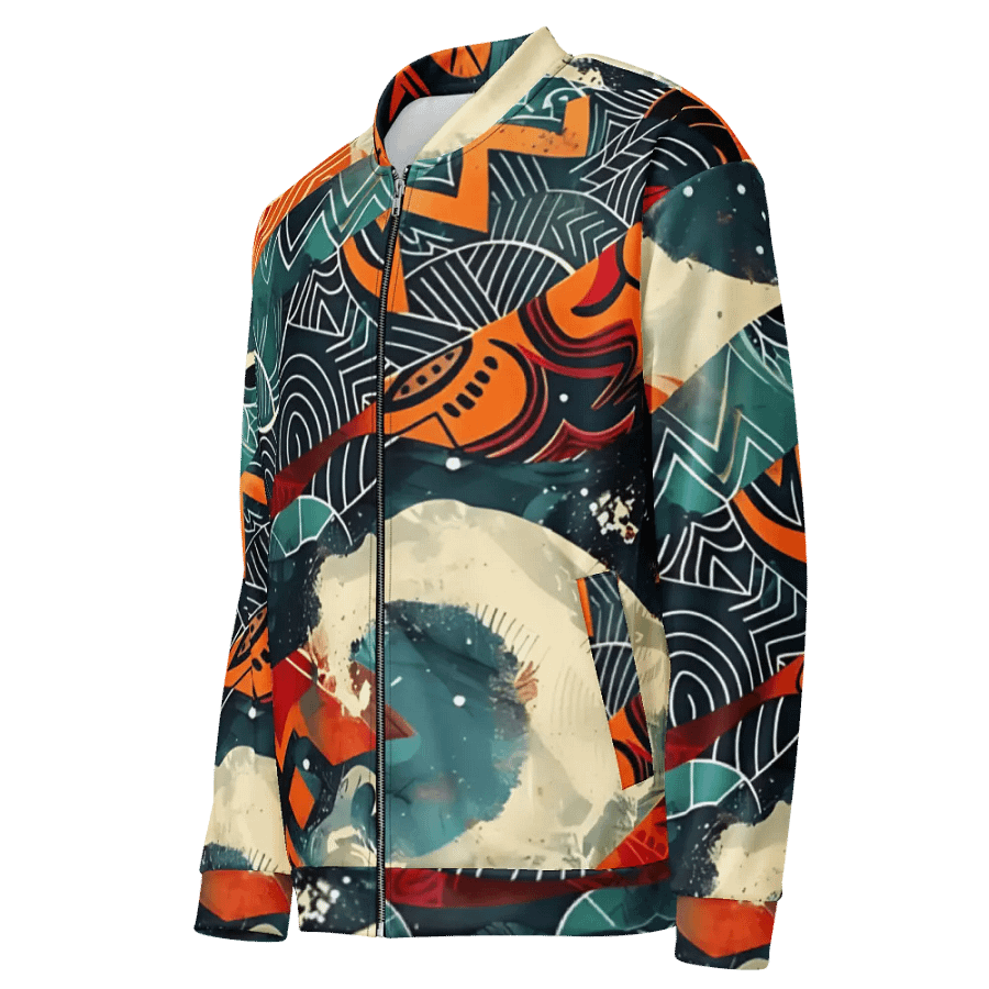 Vibrant Swirls All-Over Bomber Jacket product image (4)