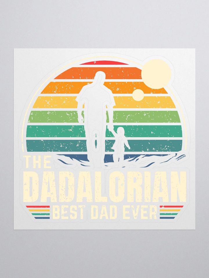 Sunset Dadalorian Best Dad Ever Cut Stickers product image (1)