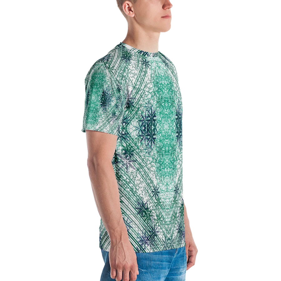 Shades Of Green Geometric Pattern T-Shirt product image (3)