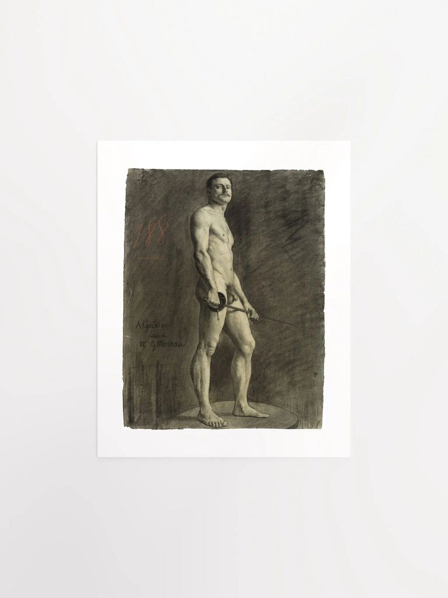 The Naked Fencer By Arthur-Joseph Guenoiot (1885) - Print product image (1)