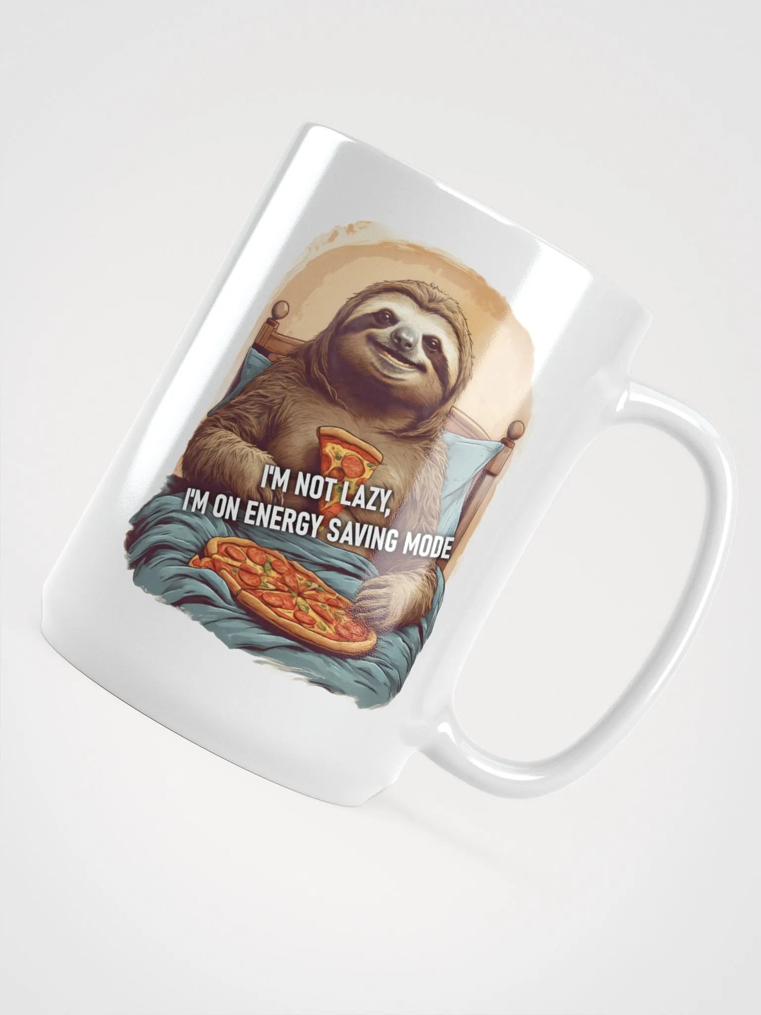 Blissful Sloth White Glossy Mug product image (4)