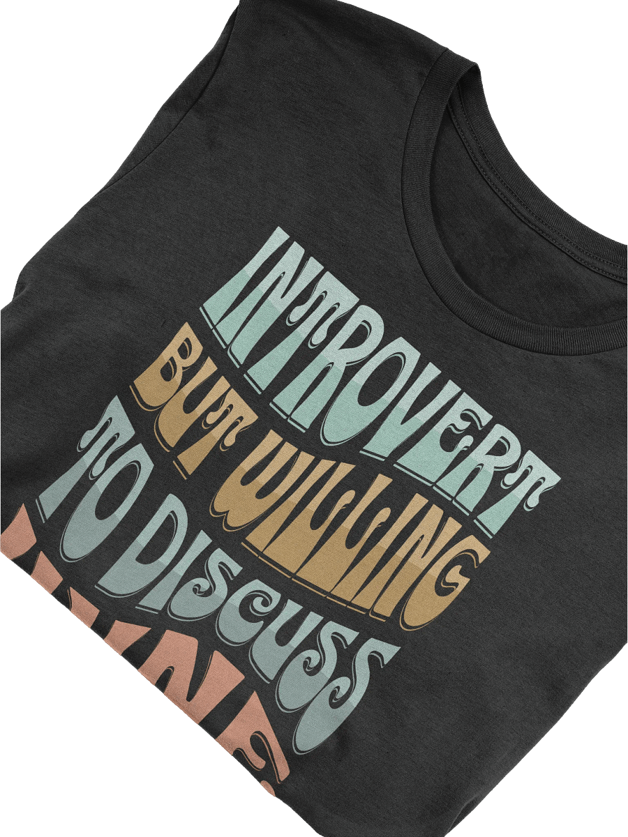 "Introvert but Willing to Discuss Wine" T-Shirt – Funny Wine Quotes Shirt for Wine Lovers product image (5)