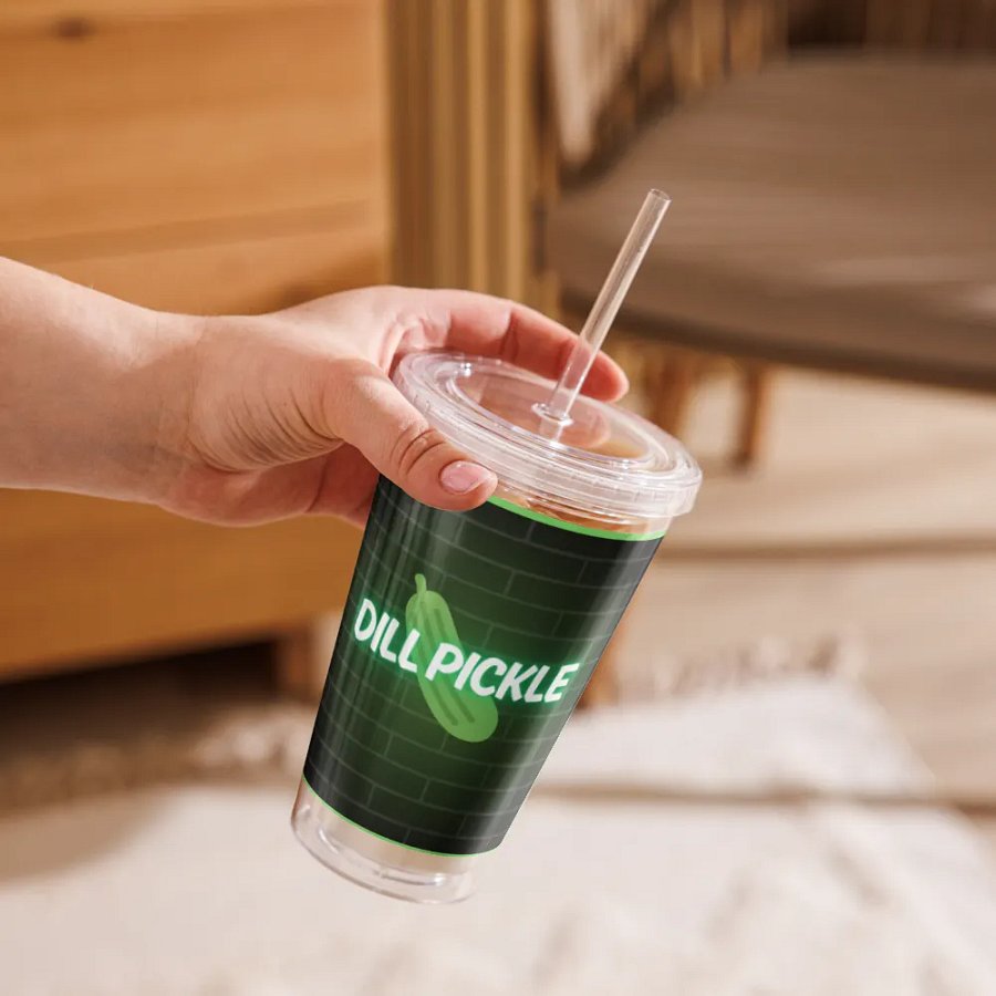 Neon Dill Pickle 16 oz Tumbler product image (9)