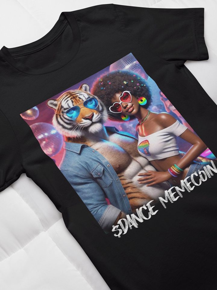 TITAN TIGER and AFRO DIVA - DANCE MEMECOIN - PREMIUM TEE - BLACK product image (1)